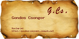 Gondos Csongor névjegykártya