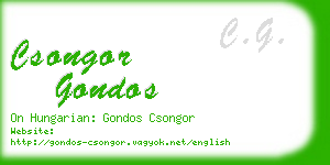 csongor gondos business card